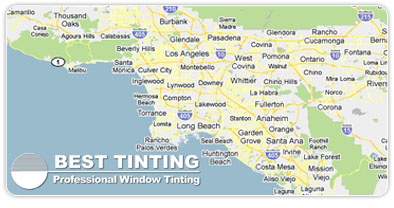 Window Tinting Los Angeles Map